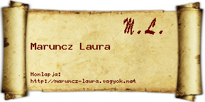 Maruncz Laura névjegykártya